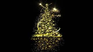 Footage Christmas Tree Made Of Golden Glitters - Футаж Новогодняя Елка Из Золотых Блесков