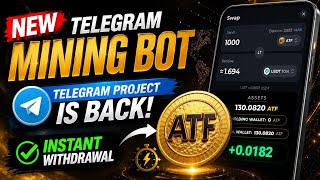 New Telegram Mining project | ATF | Instant withdrawal screenshot 3