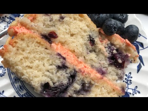 Vegan Blueberry and Strawberry Cake #Shorts