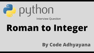 Roman to Integer in Python
