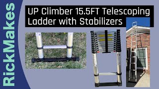 UP Climber 15.5FT Telescoping Ladder with Stabilizers