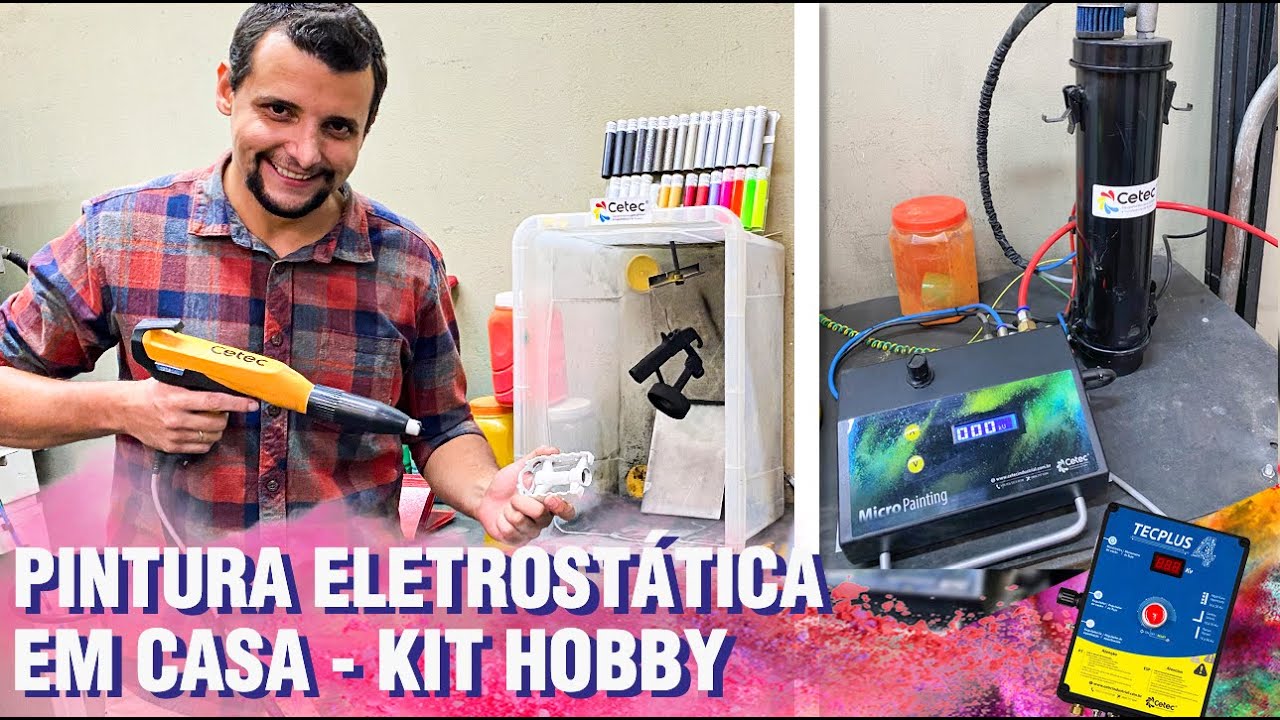 COMO PINTAR A PÓ EM CASA COMO UM PROFISSIONAL - PINTURA ELETROSTÁTICA PARA TODOS - MICRO PAINTING