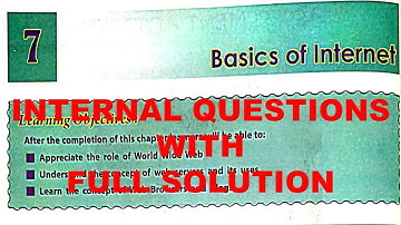 DAV CLASS 7 COMPUTER CHAPTER 7 | INTERNAL QUESTONS & ANSWER | BASICS OF INTERNET | SOLUTION  #dav