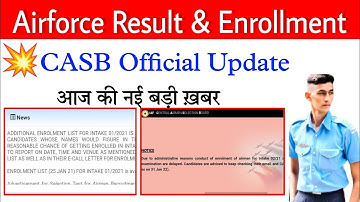 Airforce Result & Enrollment Official Update 2022| Air Force Result 2022 BIG Update