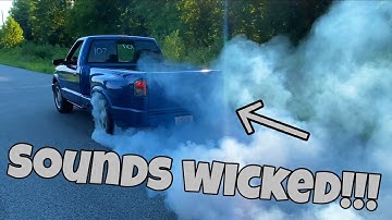 V8 S10 5.3 Ls Swap Burnout // BlackWidow Widowmaker Sounds at Full Throttle (Sounds Amazing)