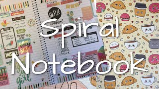 Plan with me in my spiral notebook using my Carpe Diem and Happy Planner stickers. Easy layout!