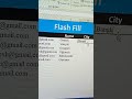 Flash Fill in Excel