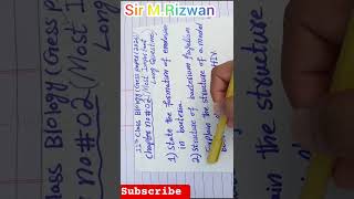 11th Class Biology Chapter 2&3 Guess Paper 2026 | Most Important Long Questions|FSC 1st Year Biology