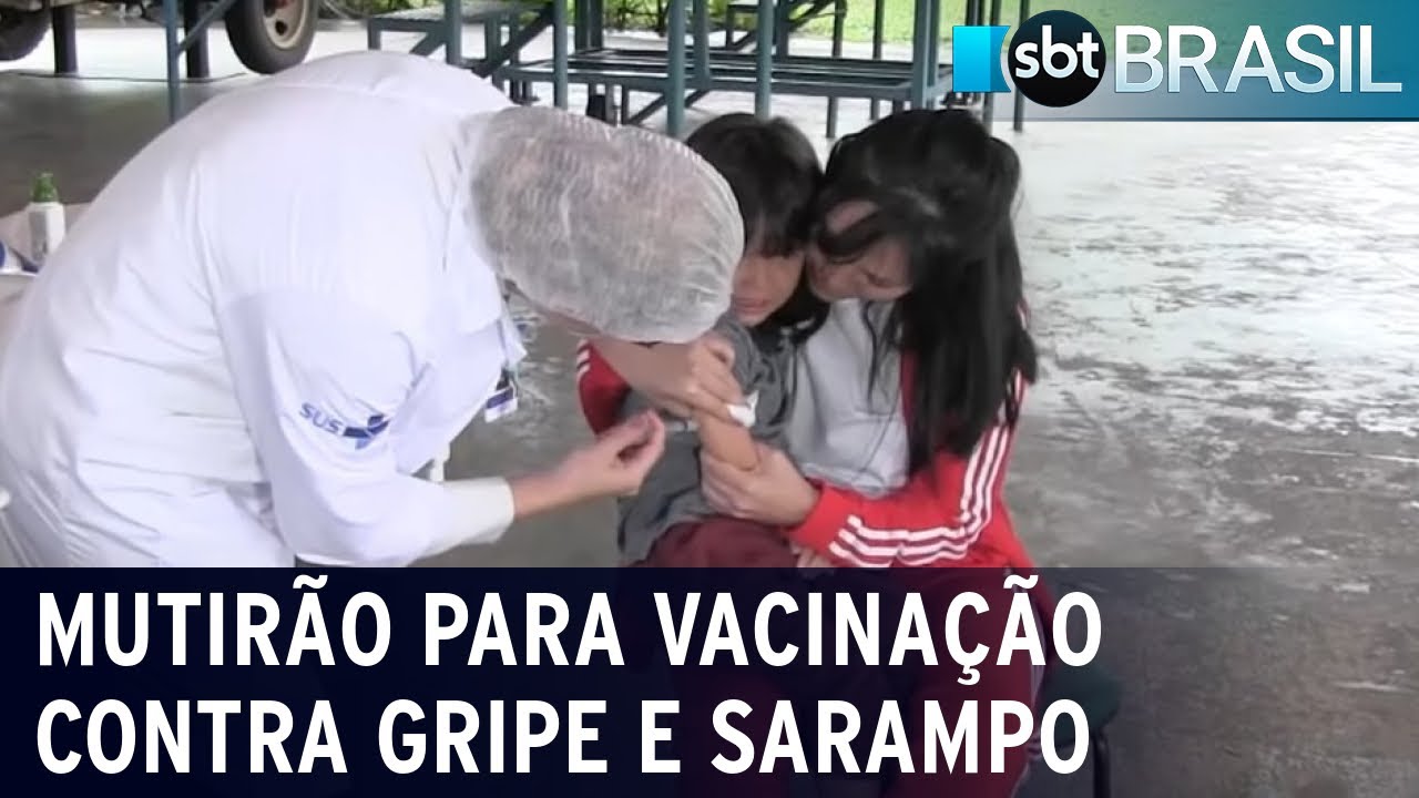 Campanha de vacinação contra gripe e sarampo acontece neste sábado | SBT Brasil (30/04/22)