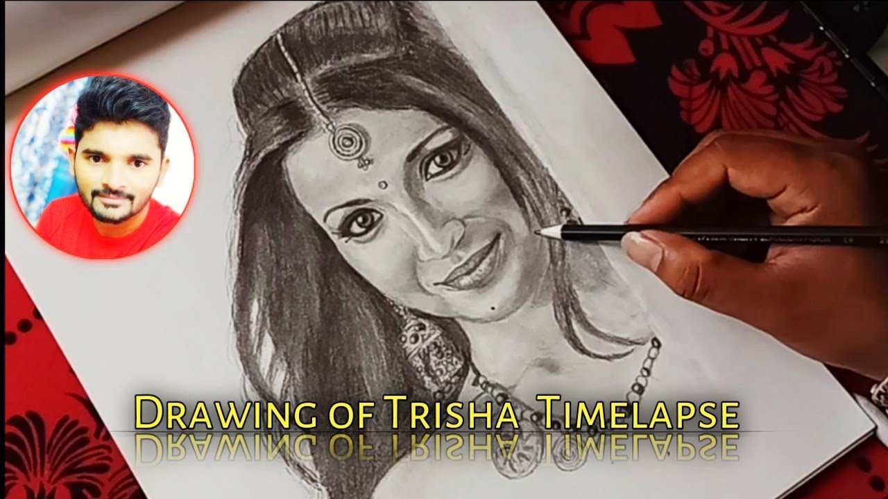 ArtStation - Actress Trisha Krishnan Pencil Sketch 2023