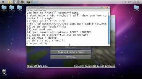 How to install too many items 1.8.1