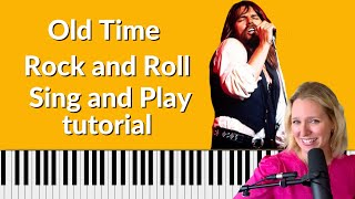 Old Time Rock and Roll Piano tutorial - sing and play with bluesy improvisation section!