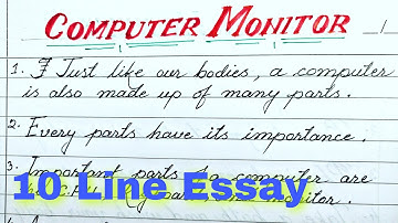 computer monitor essay | essay on computer monitor | 10 lines on computer monitor | computer monitor