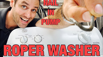 F0E2 | Roper washer made by whirlpool not draining out | debris is the pump | diagnostic and codes