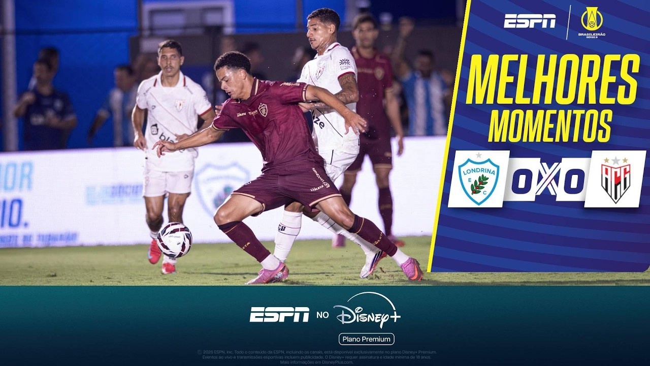 EM JOGO INTENSO, LONDRINA E ATLÉTICO-GO EMPATAM PELA SÉRIE B | MELHORES MOMENTOS