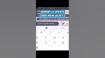 *NEW* ALL SERPENT V2 UPDATE CODES FOR WEAK LEGACY 2! ROBLOX WEAK LEGACY 2 CODES