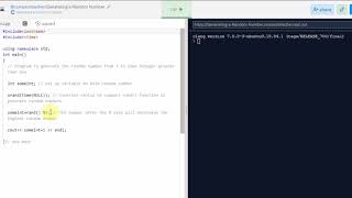 Video 13 - Creating a random number in C++