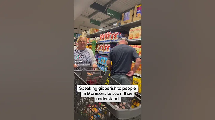 Speaking Gibberish in the supermarket to see if people  understand #gibberish #prank #funny