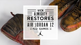 Vick Almighty Restores Air Jordan 12 Flu Game BEATERS with Reshoevn8r