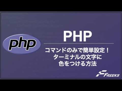 【PHP】 PHPエンジニアが解説！コマンドのみでターミナルの文字に色をつける方法