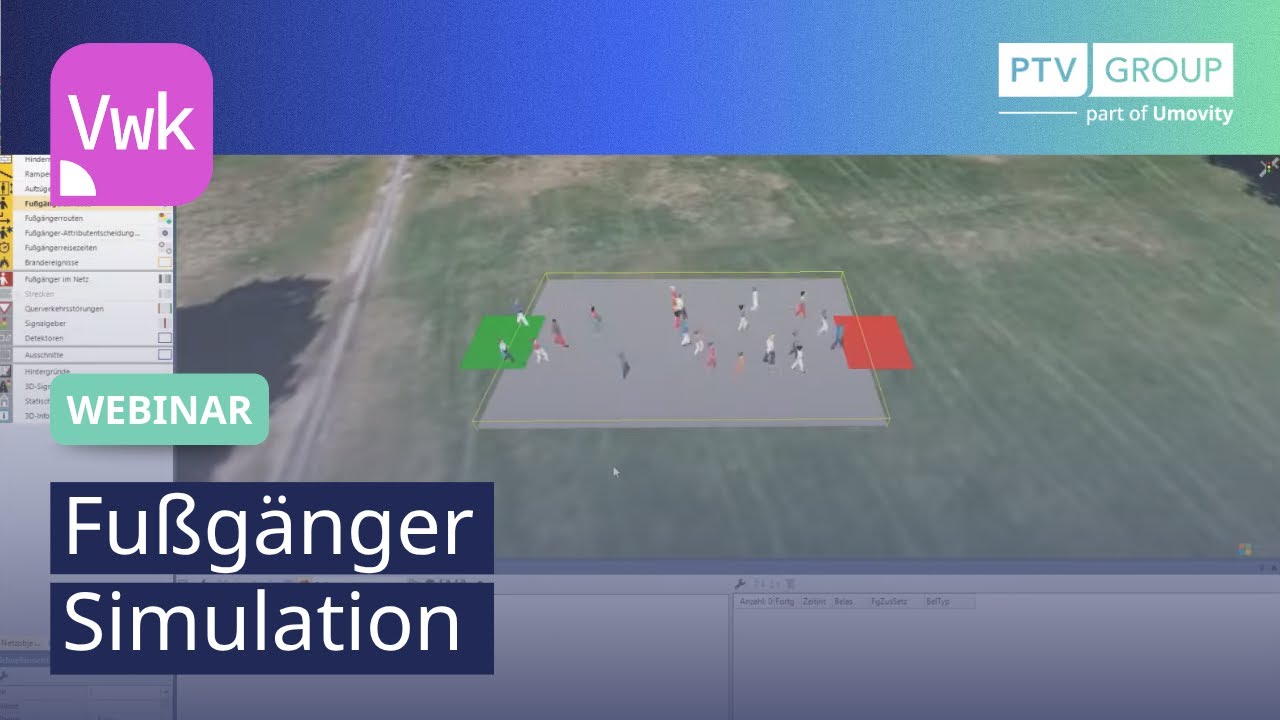 Fußgänger Simulation | PTV Viswalk | Webinar - YouTube