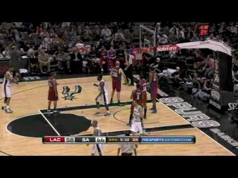 Clippers vs Spurs (NBA Highlights) 12/21/2009