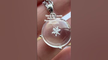 A real snowflake, captured before it could melt. #snowflakestories #resinjewelry #FYP #shorts