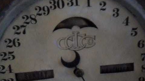 Ithaca Calendar Clock Co., Ithaca, NY # 8 Hanging Library wall  clock Original