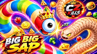 😱 BIG BIG Rainbow Snake vs Giant Monster Snake! Epic Survival Gameplay | Worms Zone.io | CZKills screenshot 3