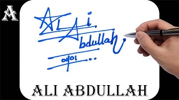 How to signature your name | Autograph | Billinioare signature | Ali Abdullah Name Signature Style