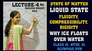 STATE OF MATTER|LIQUID STATE|FLUIDITY|COMPRESSIBILITY| RIGIDITY|WHY ICE FLOATS OVER WATER|IX,NTSE,XI