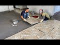 Construction Technique For Living Room Floor With Large Format Ceramic Tiles 80 x 80 cm