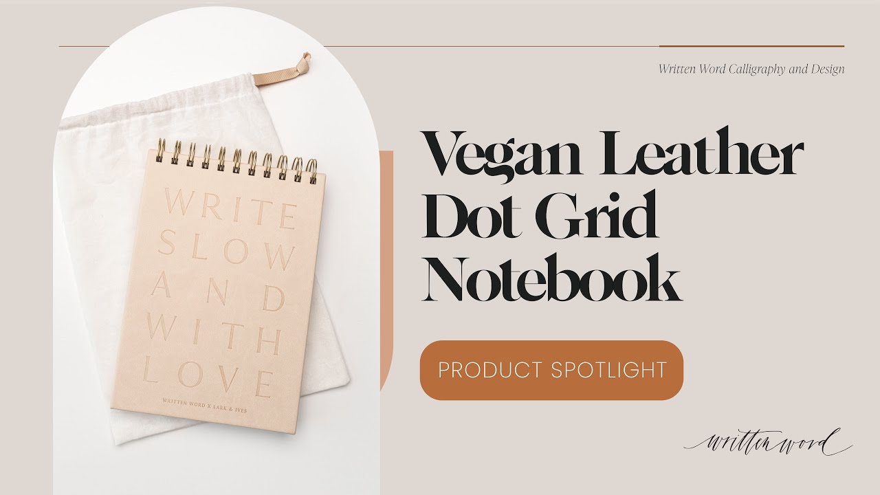 A5 Vegan Leather Bullet Journal Dot Grid Notebook