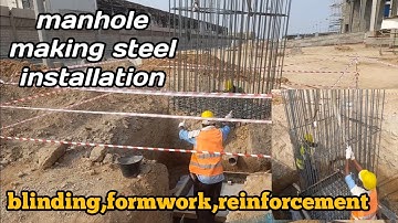 How to make drainage manhole casting in place.