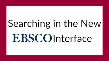 Using the New EBSCOhost User Interface