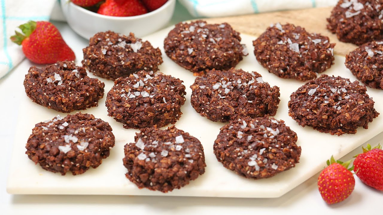 Double Chocolate Sea Salt Cookies | Gluten Free + Vegan + Make Ahead Recipe | The Domestic Geek