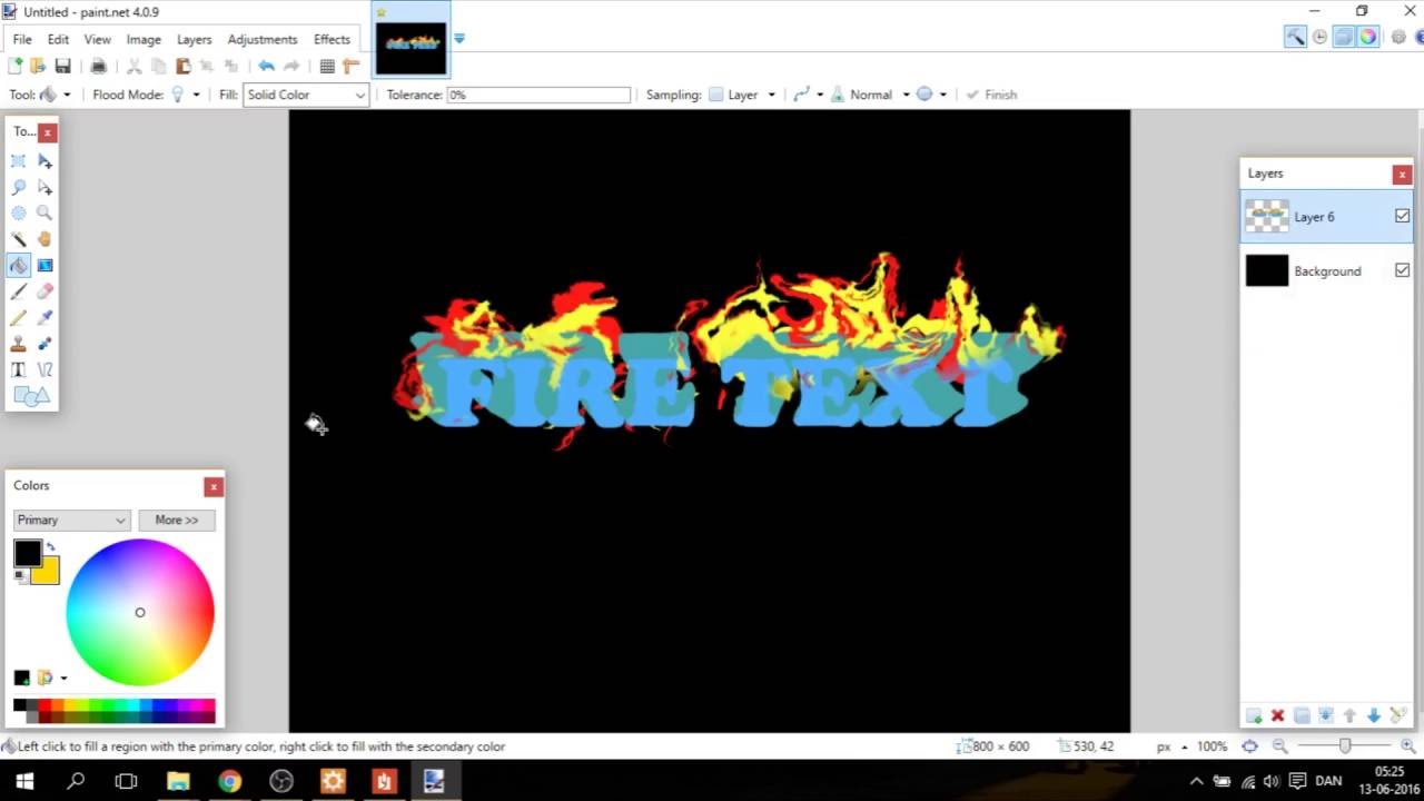 3d fire text in Paint.net - YouTube