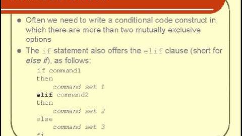 Unix Shell Scripting Conditional Code Part 5