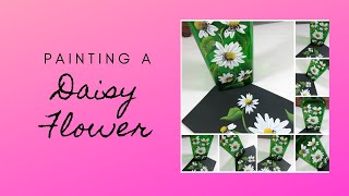 PAINTING A DAISY FLOWER | Step by Step Daisy Painting | Beginners | Aressa1 | 2020