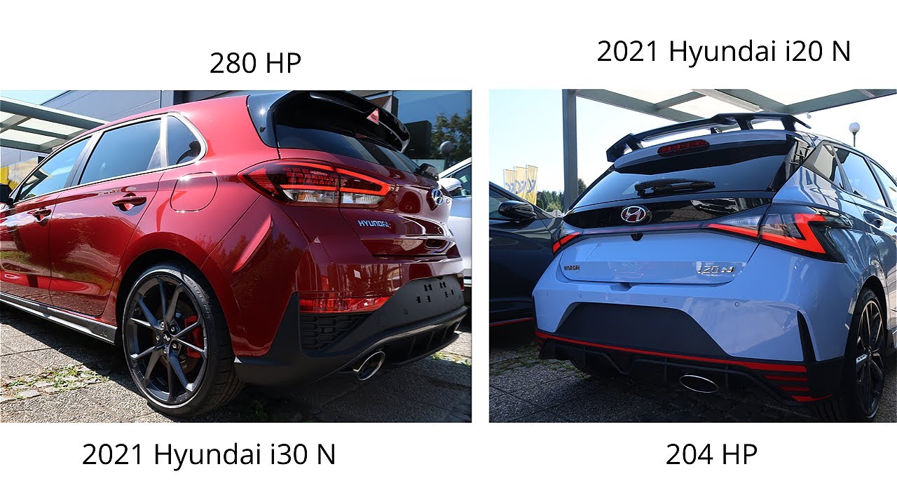 2021 Hyundai i30 N (280 hp) vs 2021 Hyundai i20 N (204 hp) by Supergimm ...