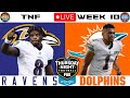 Baltimore Ravens vs Miami Dolphins: TNF Week 10: Live NFL Game