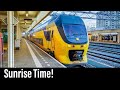 Train Cab Ride NL / Sunrise / Amsterdam CS - Haarlem - Roosendaal / VIRM Intercity / Dec 2019