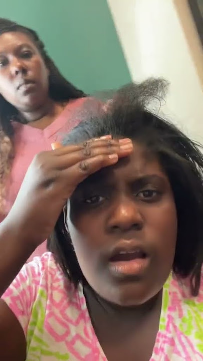 'Mama dat burn...😫' 'BE STILL😡'#fyp #shorts #girl #mom #hair #hairtok