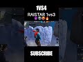 RAISTAR 1 V 4 CLUTCH⁉️😱☠️#freefire #ff #foryou #gaming #freefireshorts #youtubefacts