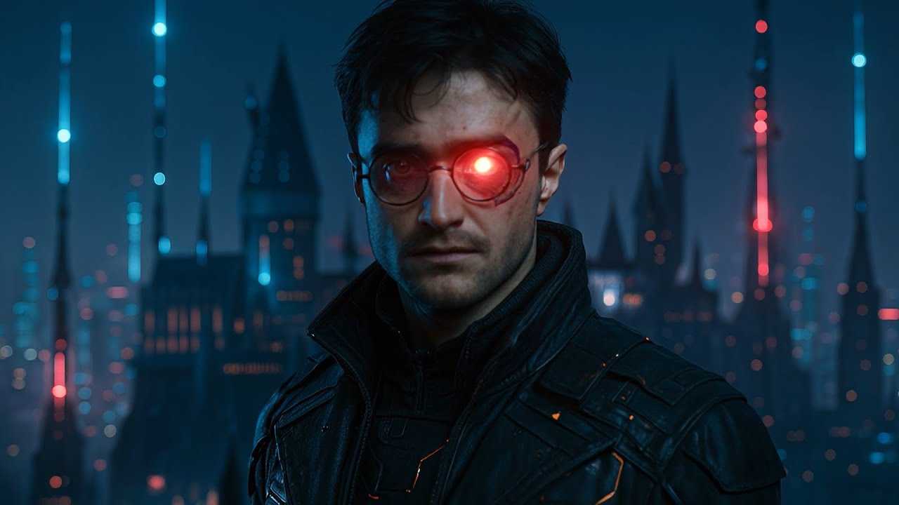 Harry Potter x Cyberpunk — “Neon Wizard”