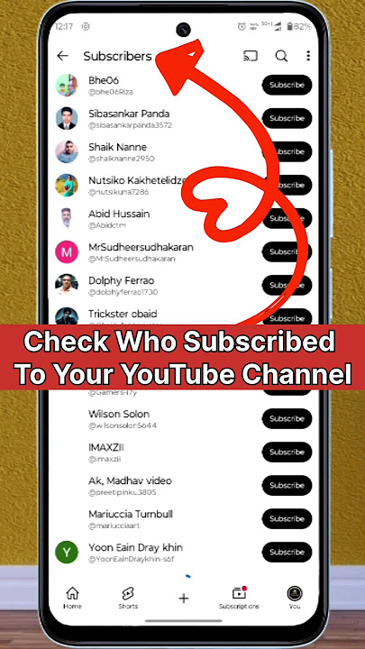 How To See Your All Subscribers In A Second! #youtubeshorts #shorts