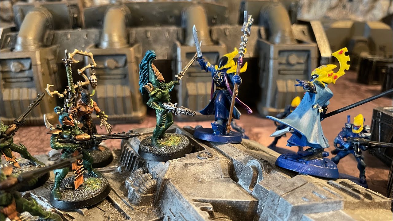 Grimdark Future: Отчёт о битве Firefight (Тёмные эльфы-рейдеры против флота высших эльфов, 275 оч...