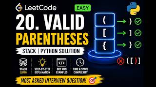 LeetCode 20: Valid Parentheses | Python Solution