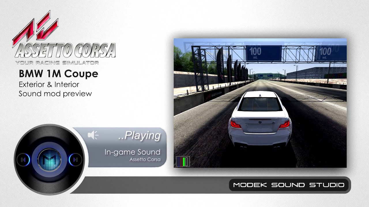 Assetto Corsa - BMW 1M Coupe Sound Mod - ModekSoundStudio - YouTube