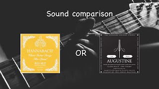 【ギター弦】ハナバッハ黄とオーガスチン黒の音比較　HANNABACH or AUGUSTINE Sound comparison